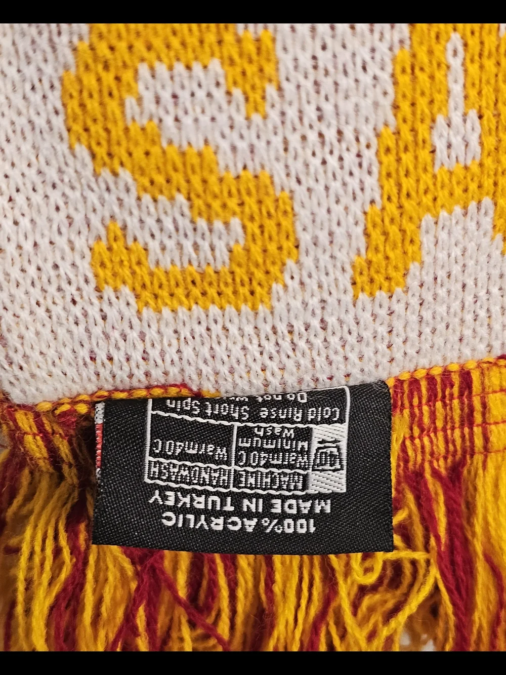 Burgundy and Gold Willamette Universitu Knit Scarf